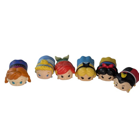 Disney Other - Disney Princess Tsum Tsum Vinyl Figure Lot of 6 Anna Ariel Snow White Evil Queen